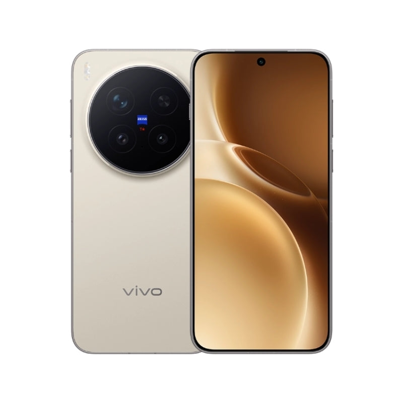Vivo smartphone showing front and back on a white background