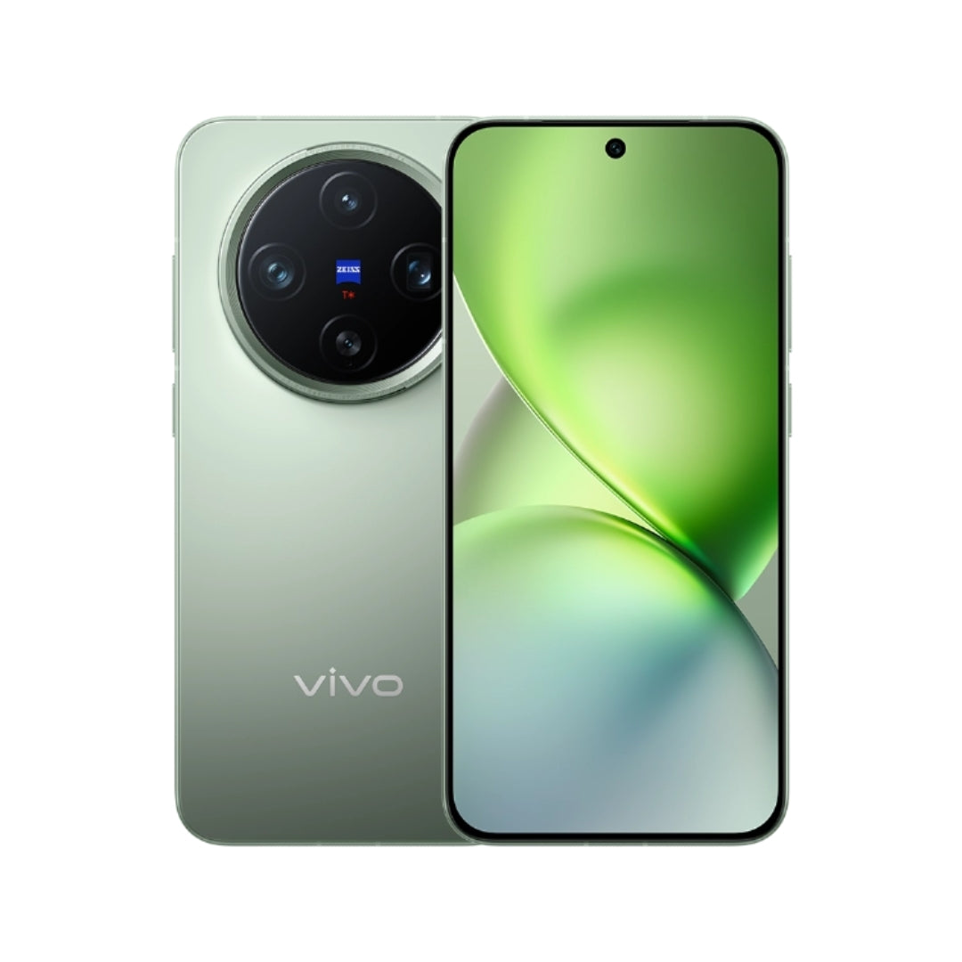 Green Vivo x200 pro mini smartphone on a white background