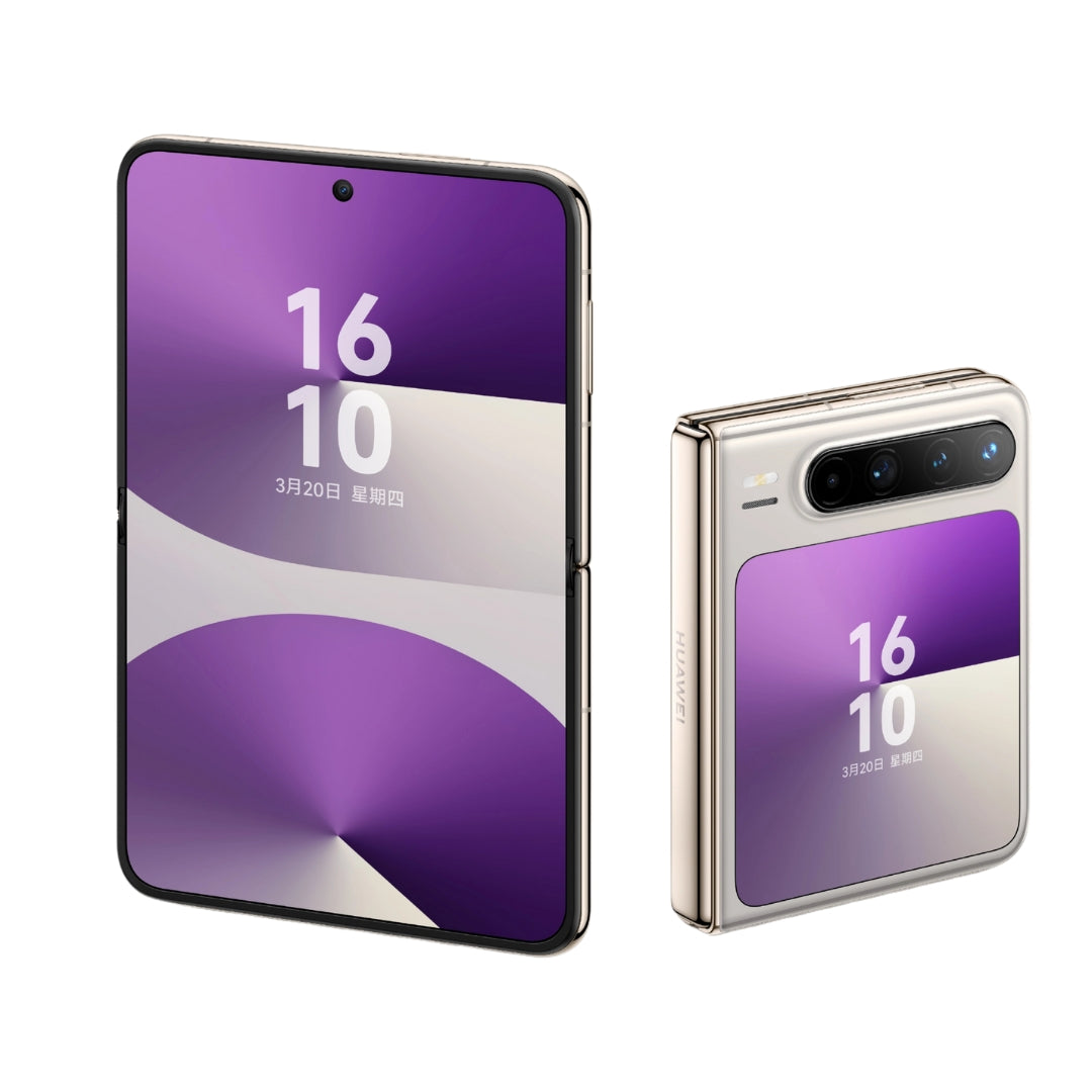 Gray Huawei pura x smartphone on a white background