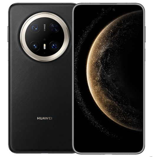 Black Huawei mate 70 pro+ smartphone on a white background