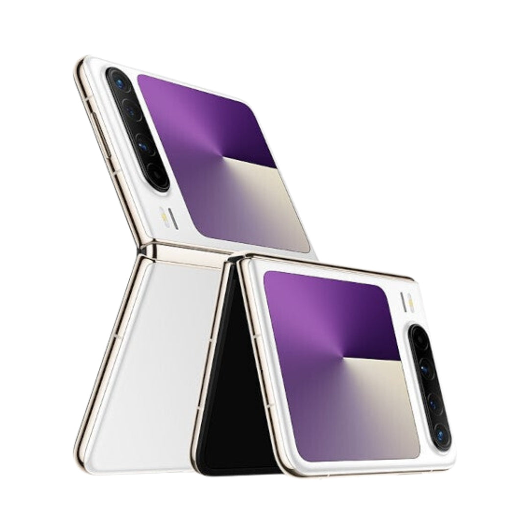 White Huawei pura x smartphone on a white background