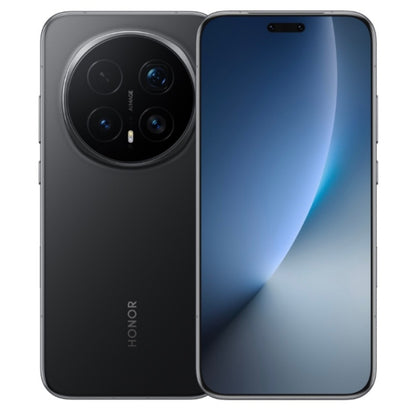 Honor smartphone showing back and front views on a white background