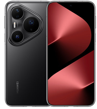 Black Huawei Pura 80 pro+ smartphone with white background 