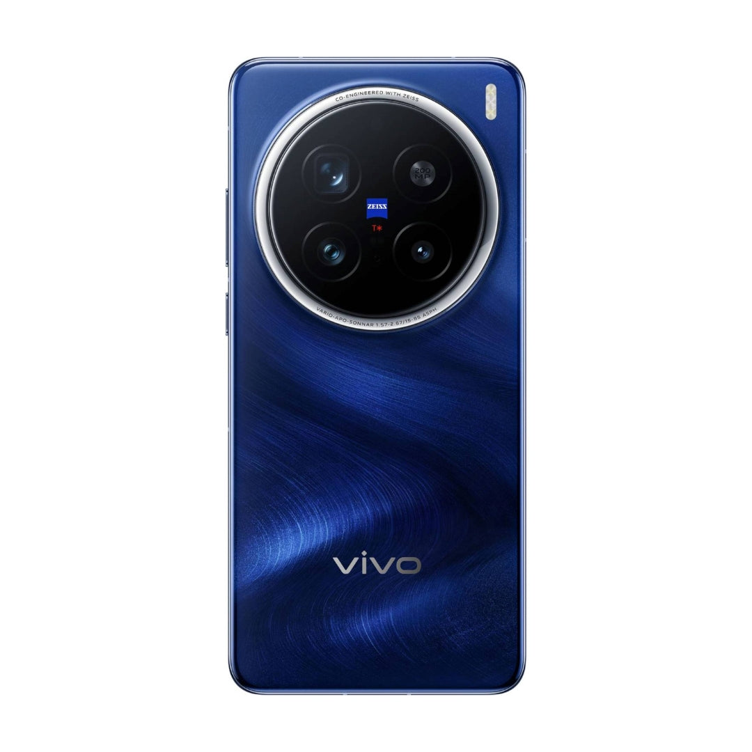 Blue Vivo x200 pro smartphone on a white background