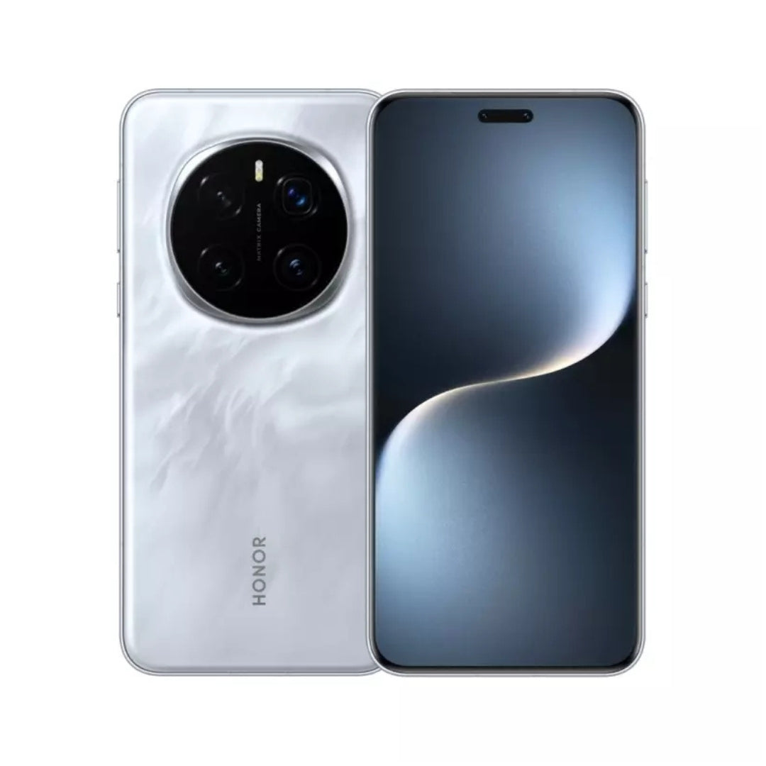 Gray Honor magic 7 pro smartphone with white background 