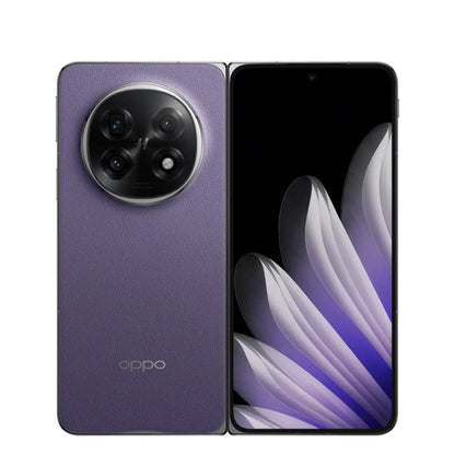 Purple Oppo find n5 smartphone on a white background