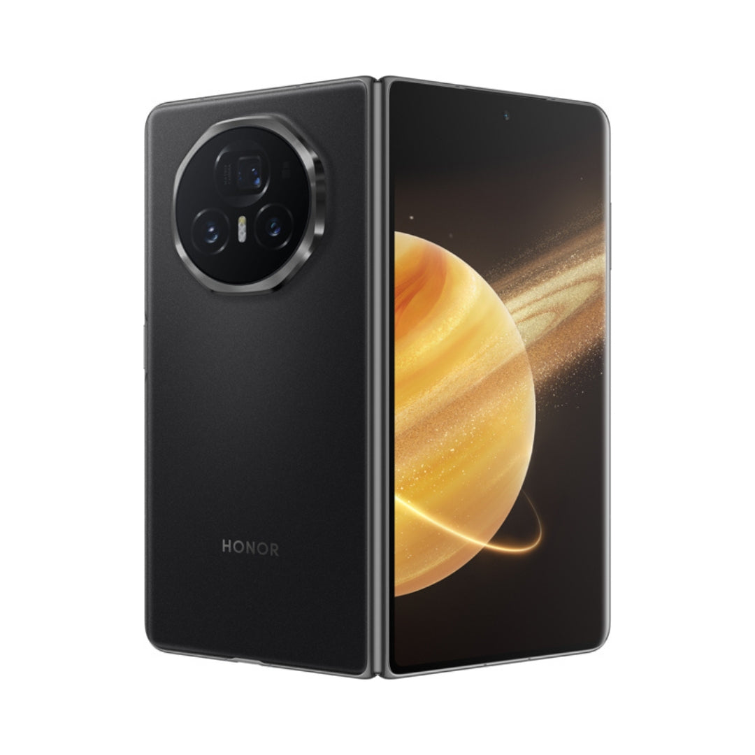 Black Honor magic v3 smartphone on a white background